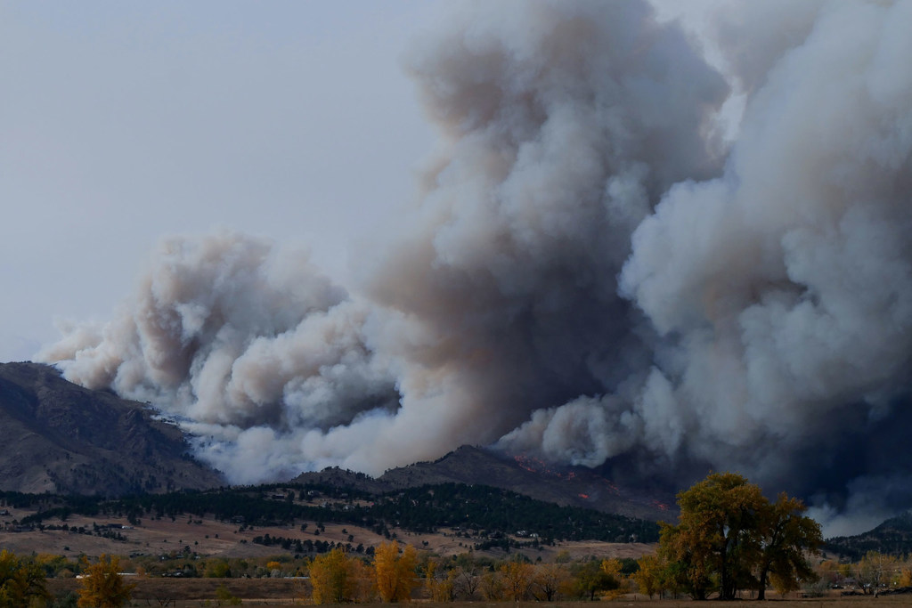 Un incendio forestal en Colorado, Estados Unidos.
